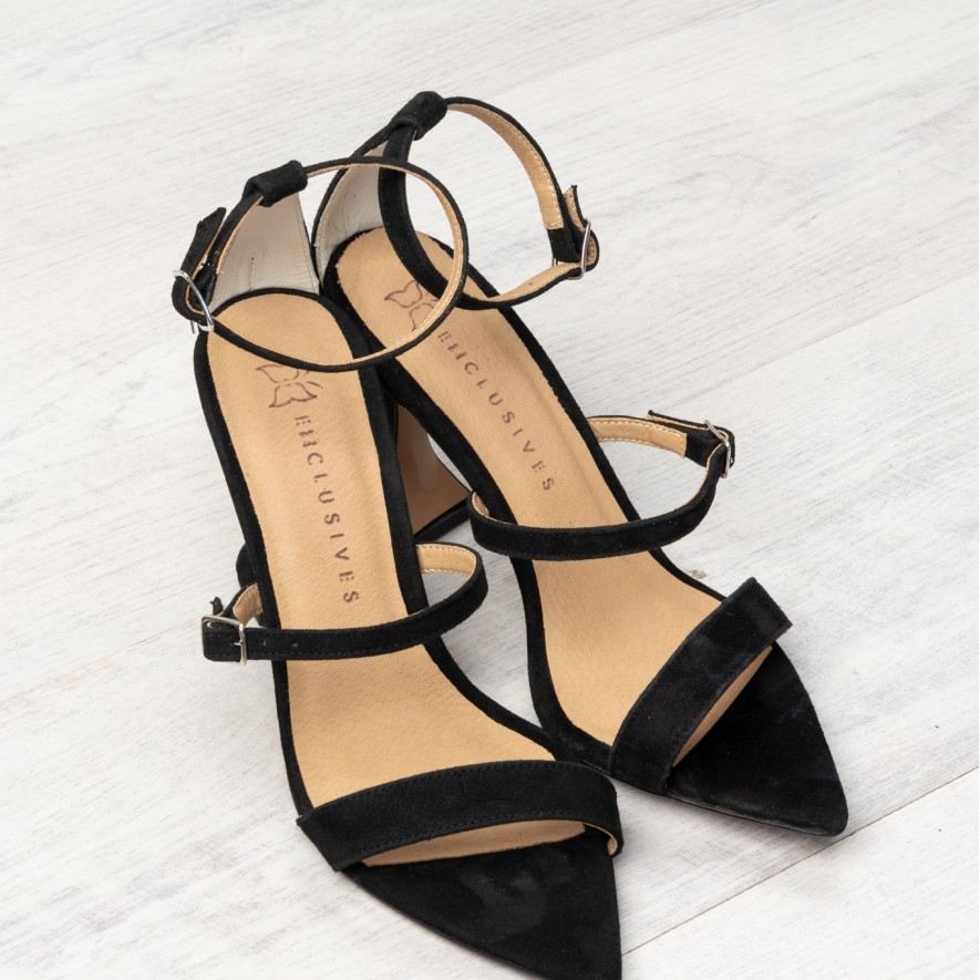   Sandale - Cleopatra - Velur Black - 8cm